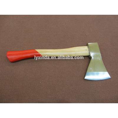 drop forged steel axe head with wooden handle