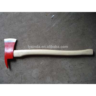 wooden handle firefighter axe for fire fighting