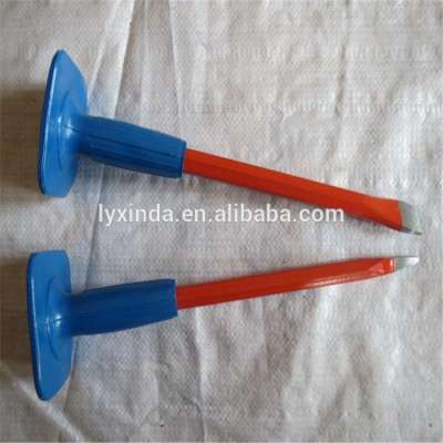 masonry chisel with colourful rubber holder